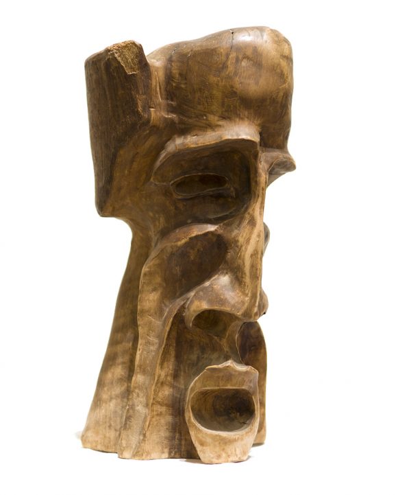 Wooden Head Sculpture